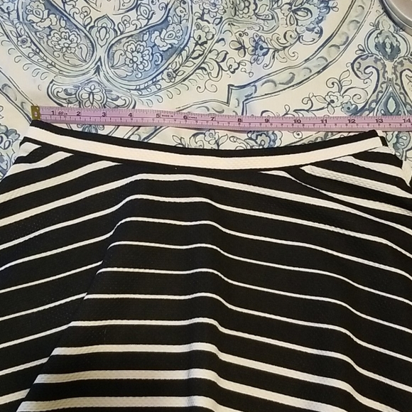 Black and white stripped circle skirt *HOST PICK* - Picture 2 of 4